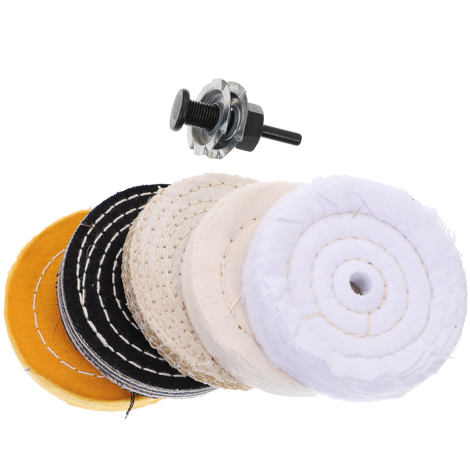 مجموعة عجلات تلميع للحفر، قطن  - مراجعة Polish Pad Set Buffer وسعره